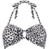 Bandeau Bikini Top Leopard, Black