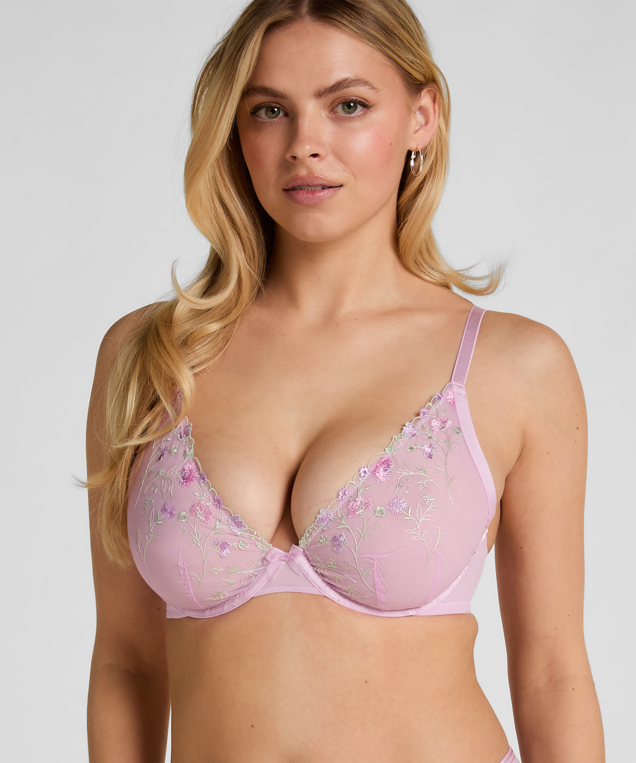 Non-Padded Underwired Bra Eleni, Purple, main