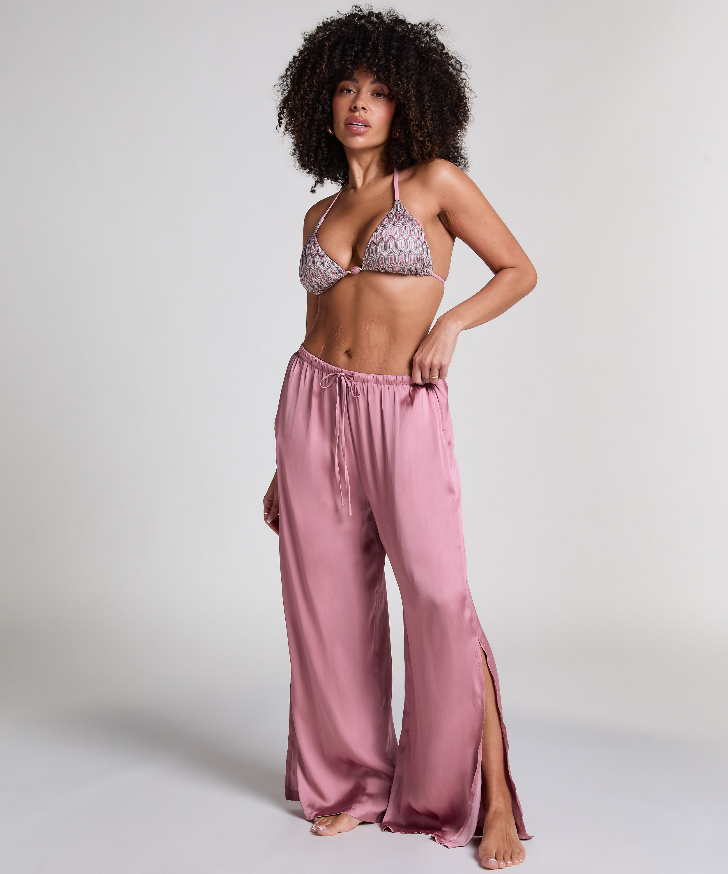 Beach Satin Pant, Pink