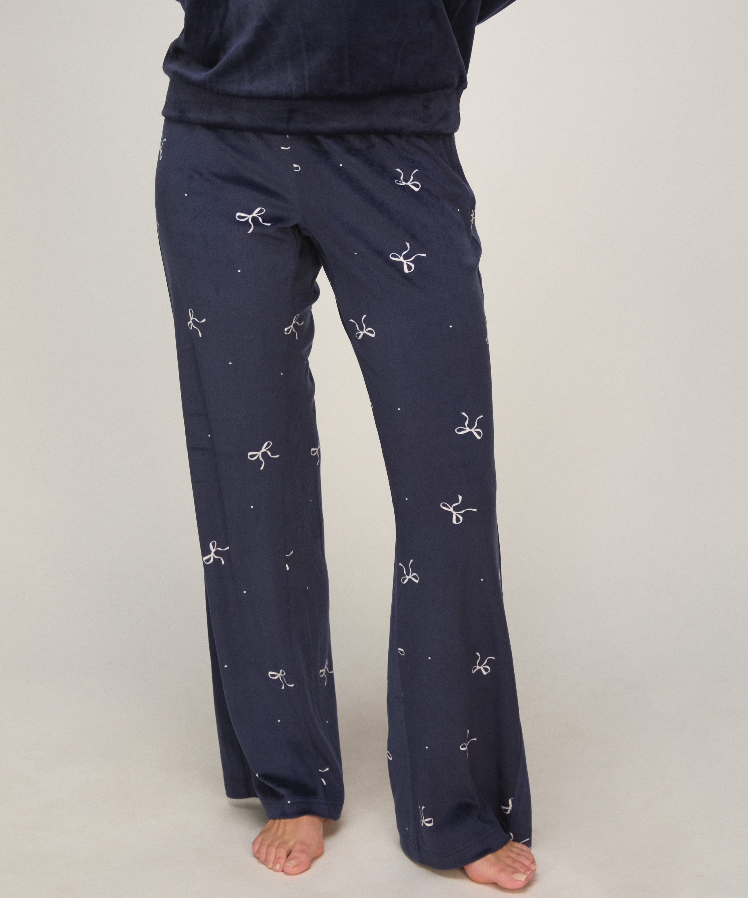 Pyjama Set Velours, Blue, main