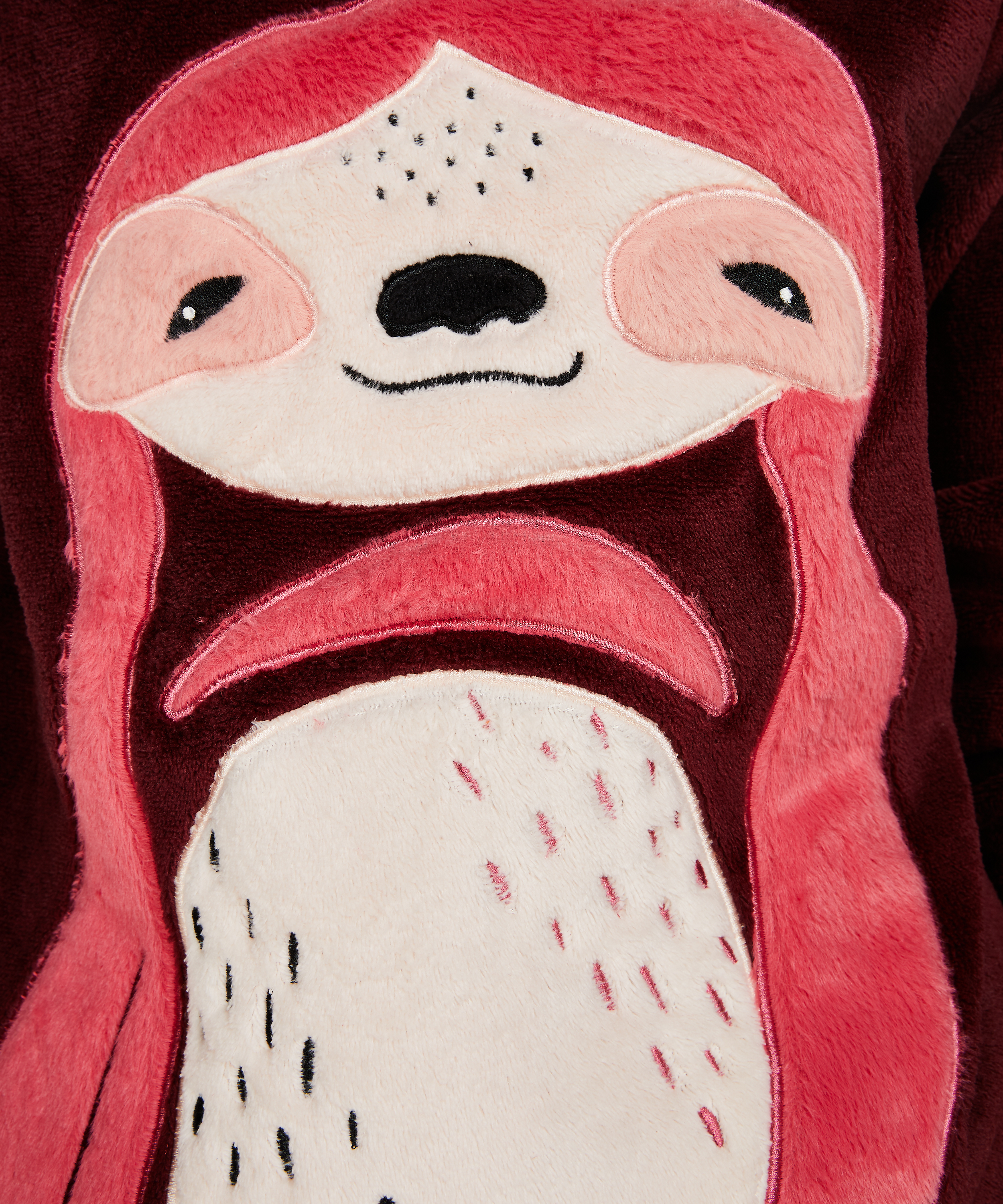 Long Fleece Sweater, Red, main