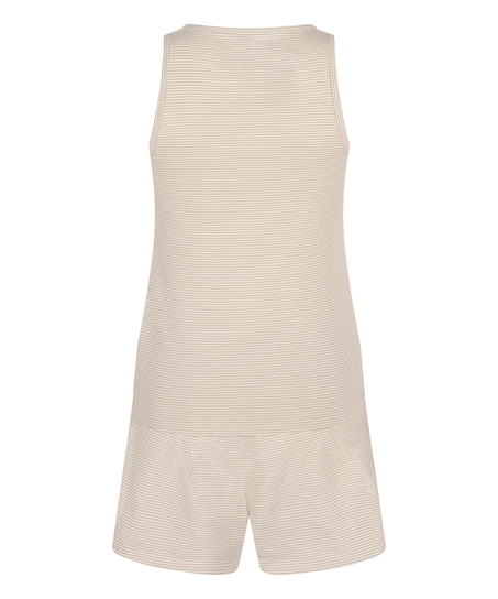 Pyjamaset Singlet Jersey, Beige