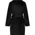 Velours short bathrobe, Black