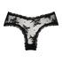 V-shaped Brazilian knickers mesh, Black