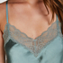 Satin Lace cami top, Green