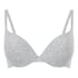 Cotton Padded Underwired Push-Up Bra, Gray