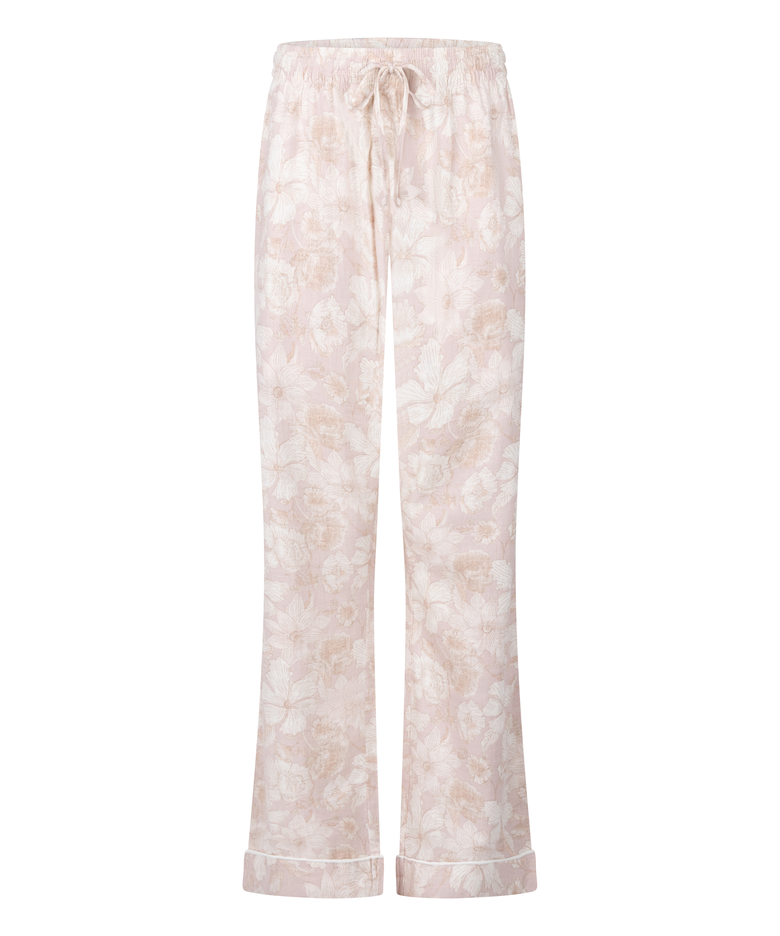 Flower Linen Pant, Pink, main