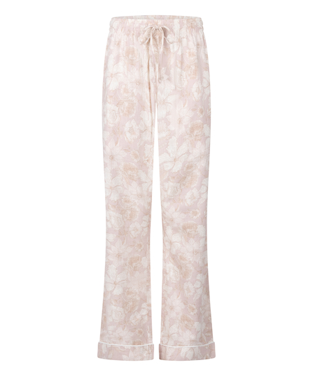 Flower Linen Pant, Pink