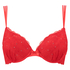 Padded underwired push-up bra Candy, Red
