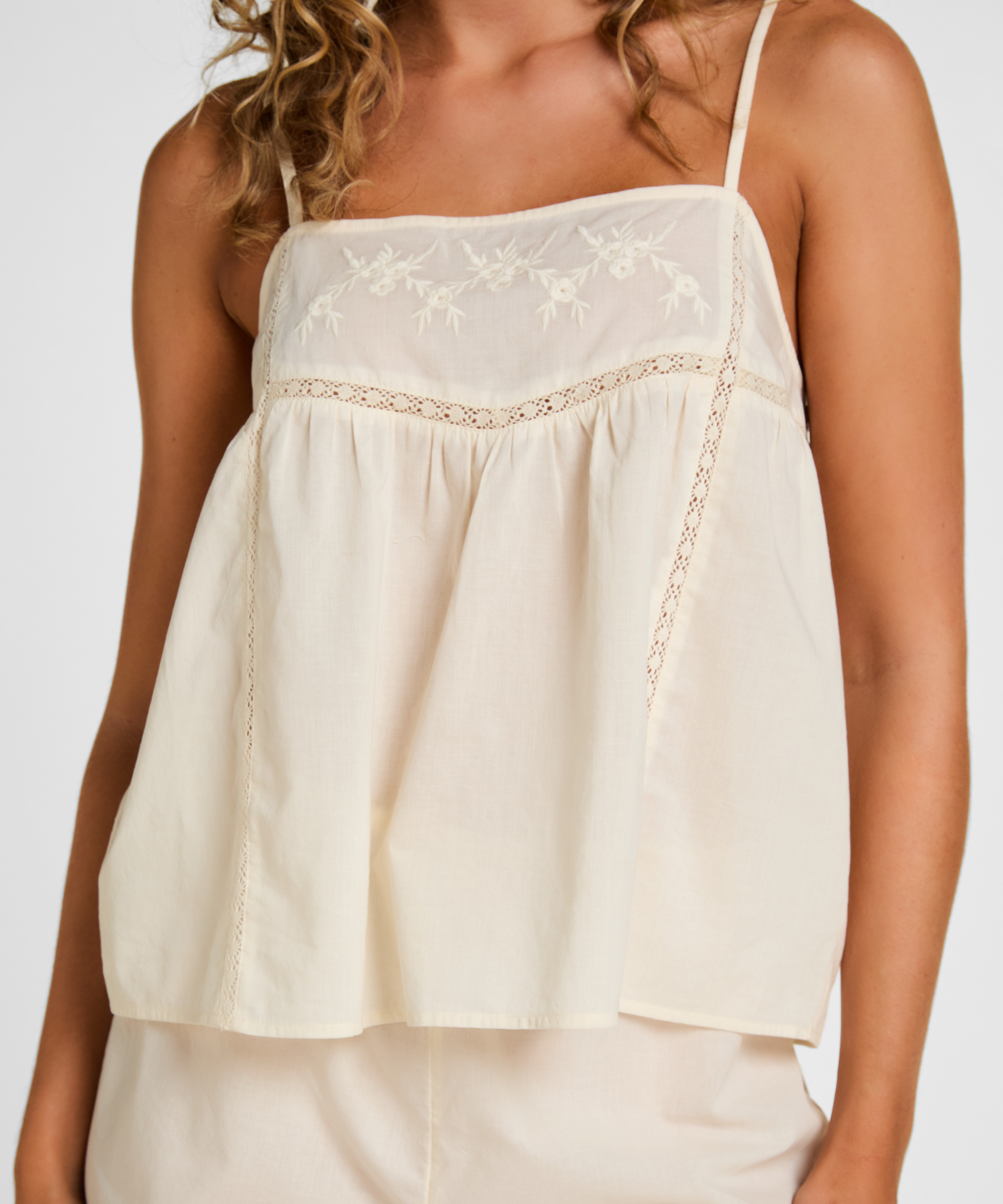 Pyjama Short, White, main