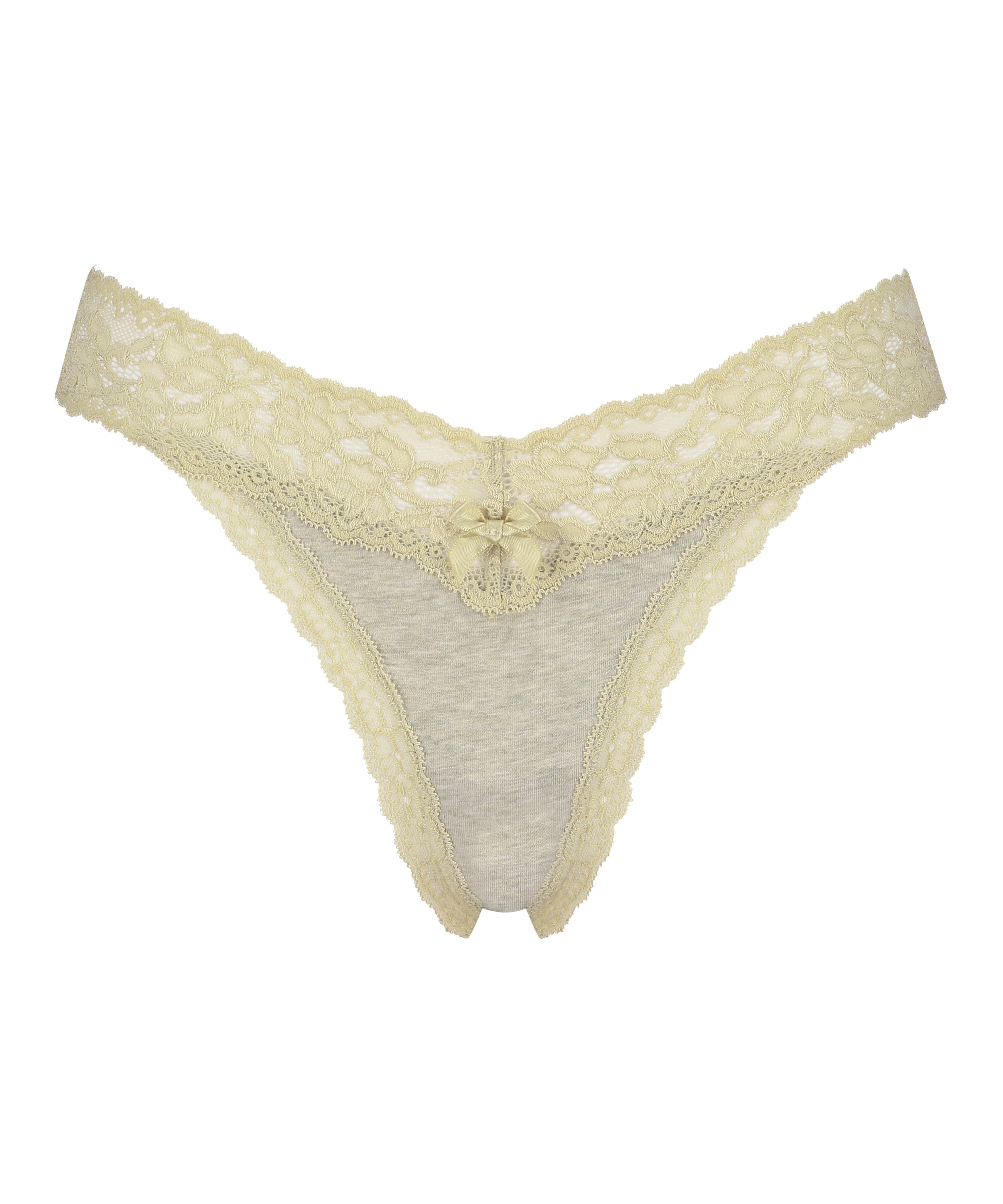 Cotton extra low thong, Green, main
