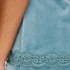 Velours Lace Cami Top, Green