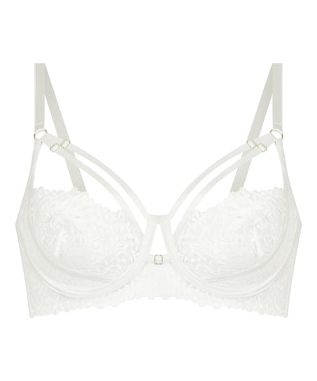 Kristina Non-Padded Underwired Longline Bra, White