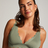 Scallop triangle bikini top, Green