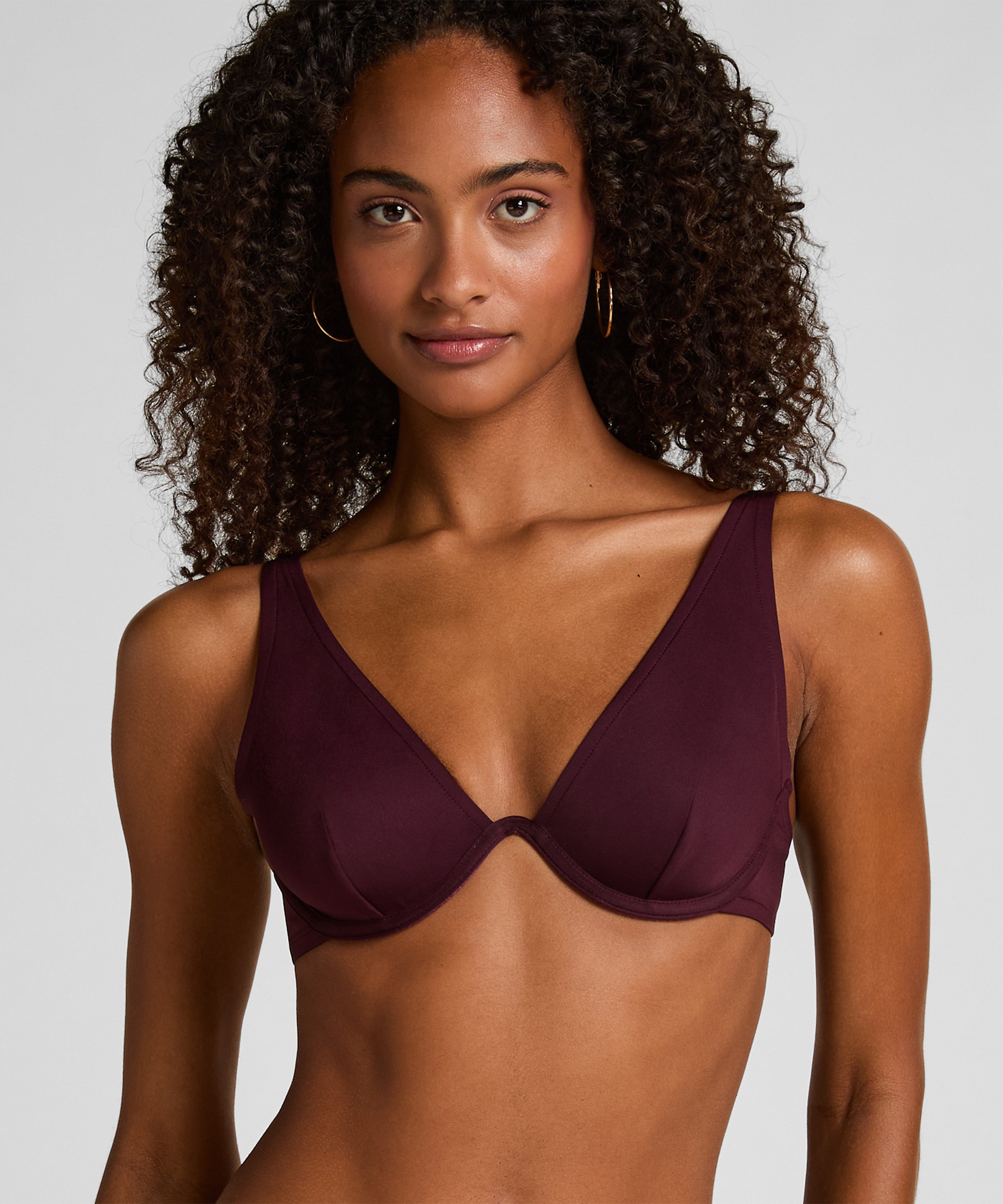 Neoprene Bikini Top, Purple, main