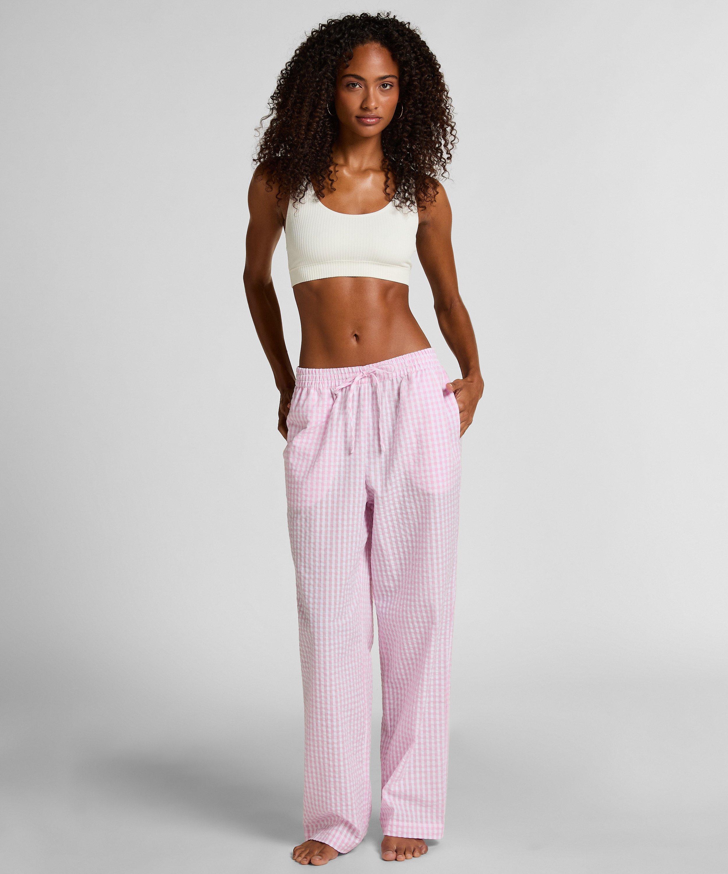Cotton Pyjama Pants, Pink, main