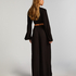 Knot Long Sleeve Top, Black