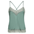 Satin Lace cami top, Green