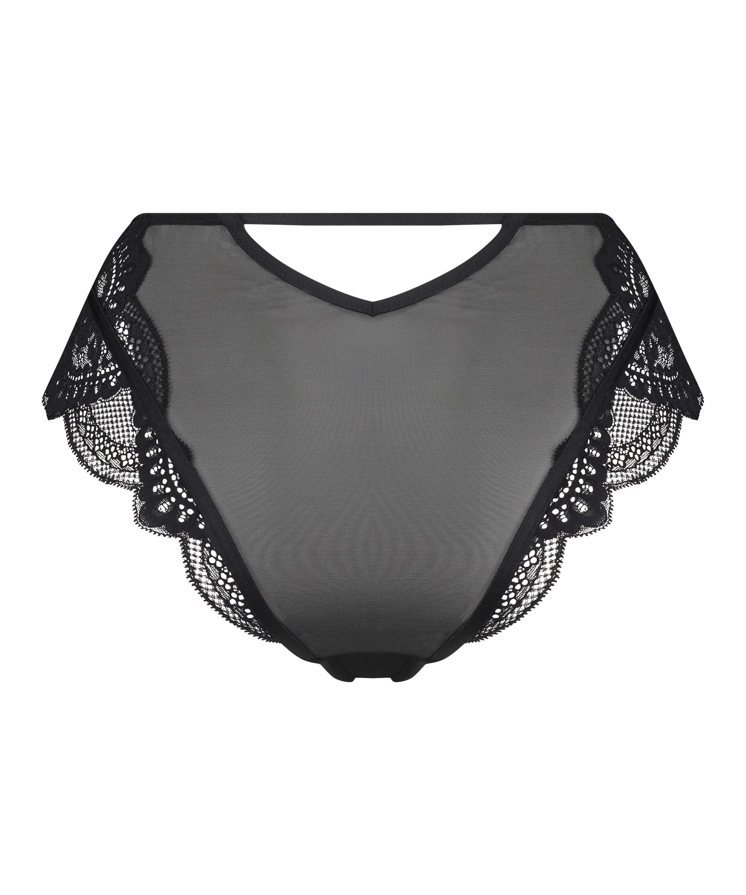 Oceana High-Waisted Brazilian Rebecca Mir, Black, main