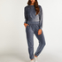 Velour rib jogging bottoms, Blue