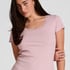 Pyjama Top Jersey Rib, Pink