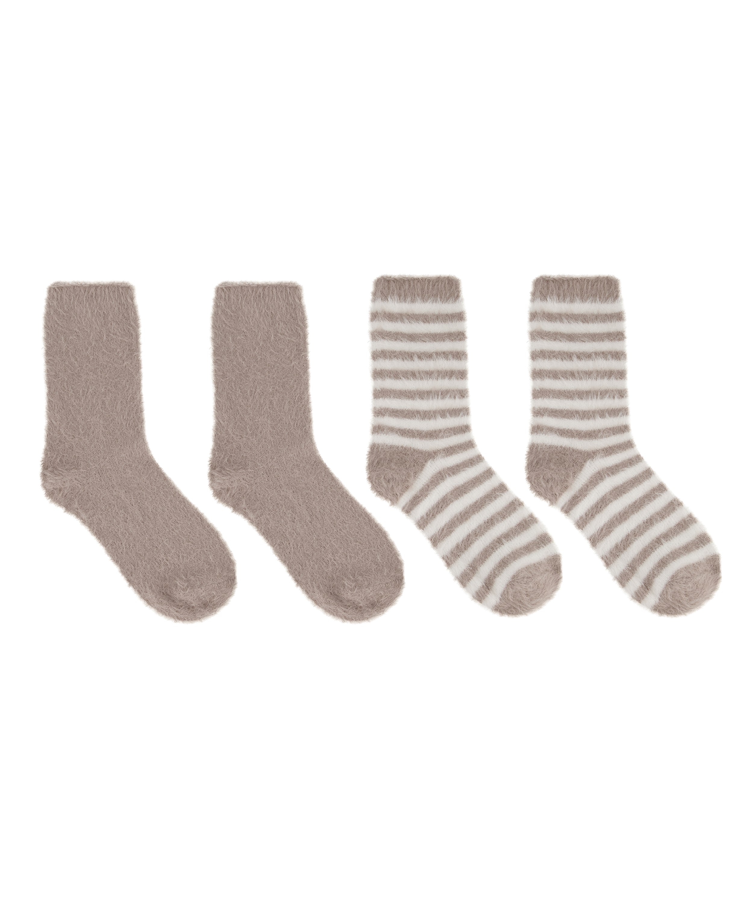 2 pairs of socks, Beige, main