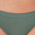 Seamless rib thong, Green
