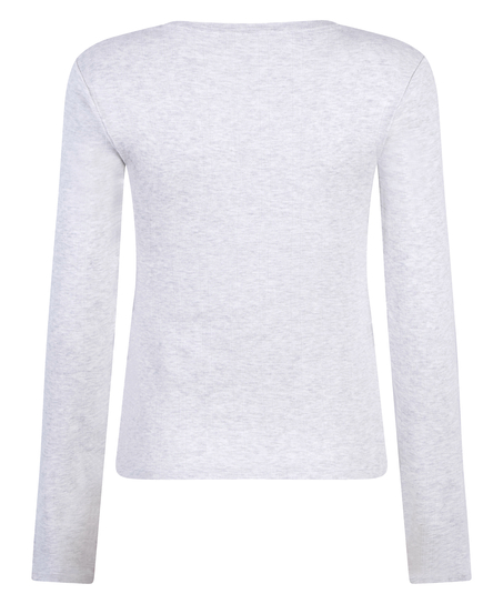 Pyjama top Pointelle, Gray