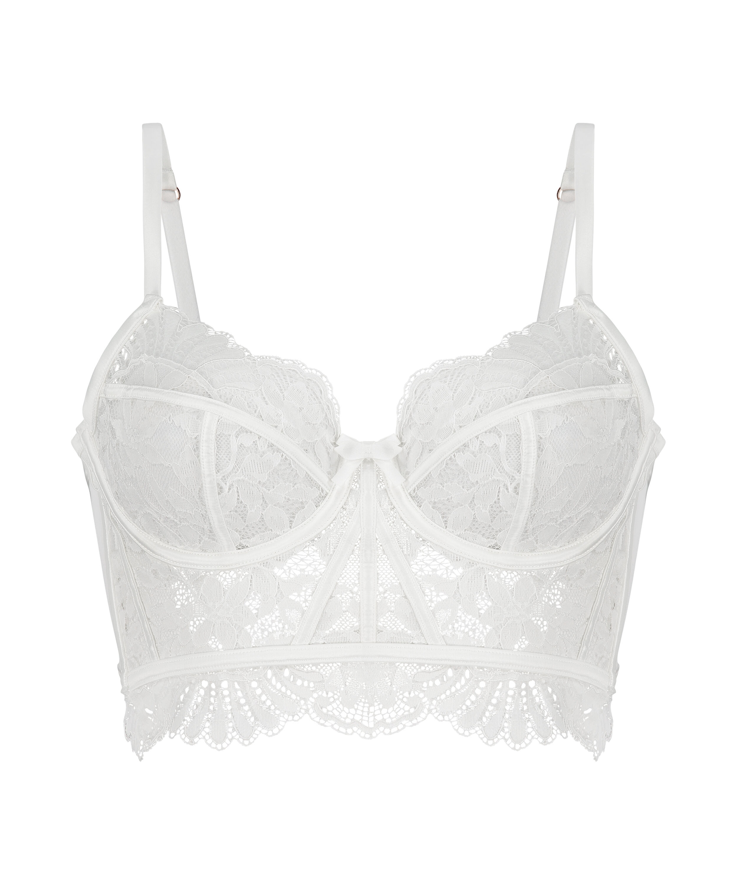 Jamie Non-Padded Underwired Longline Bra, White