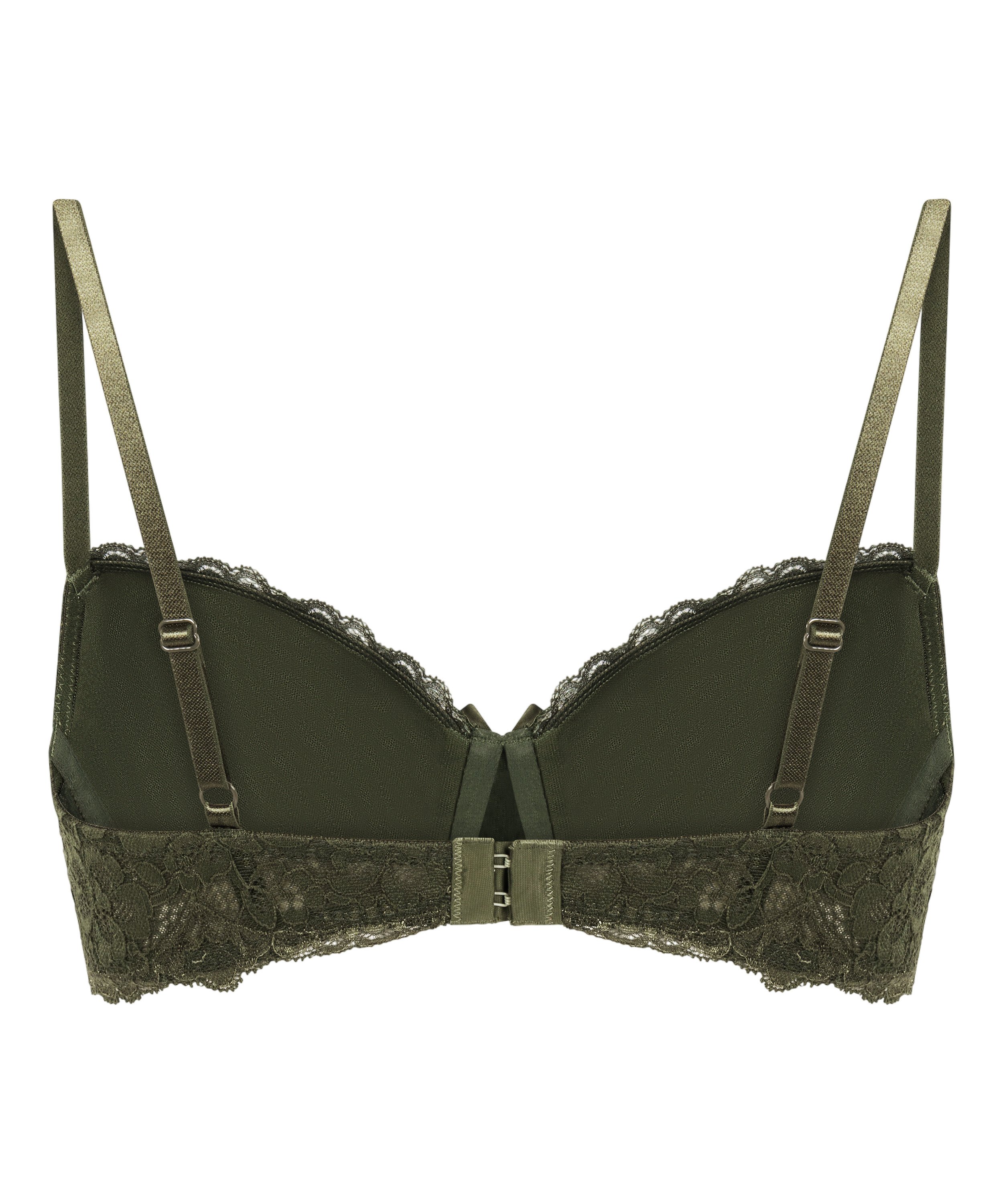 Marine Padded Underwired Bra, Green, main