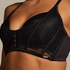 Allura Padded Underwired Longline Bra, Black