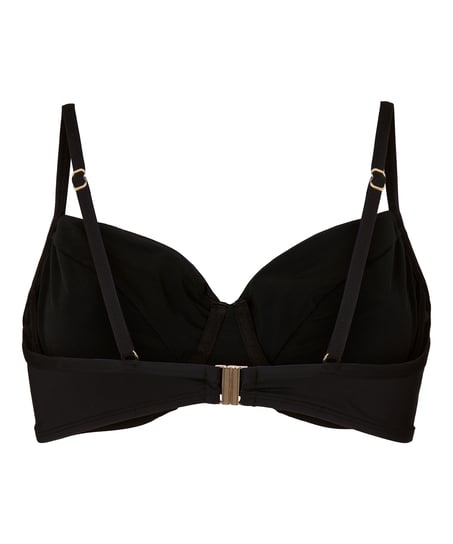 Luxe Non-Padded Underwired Bikini Top, Black