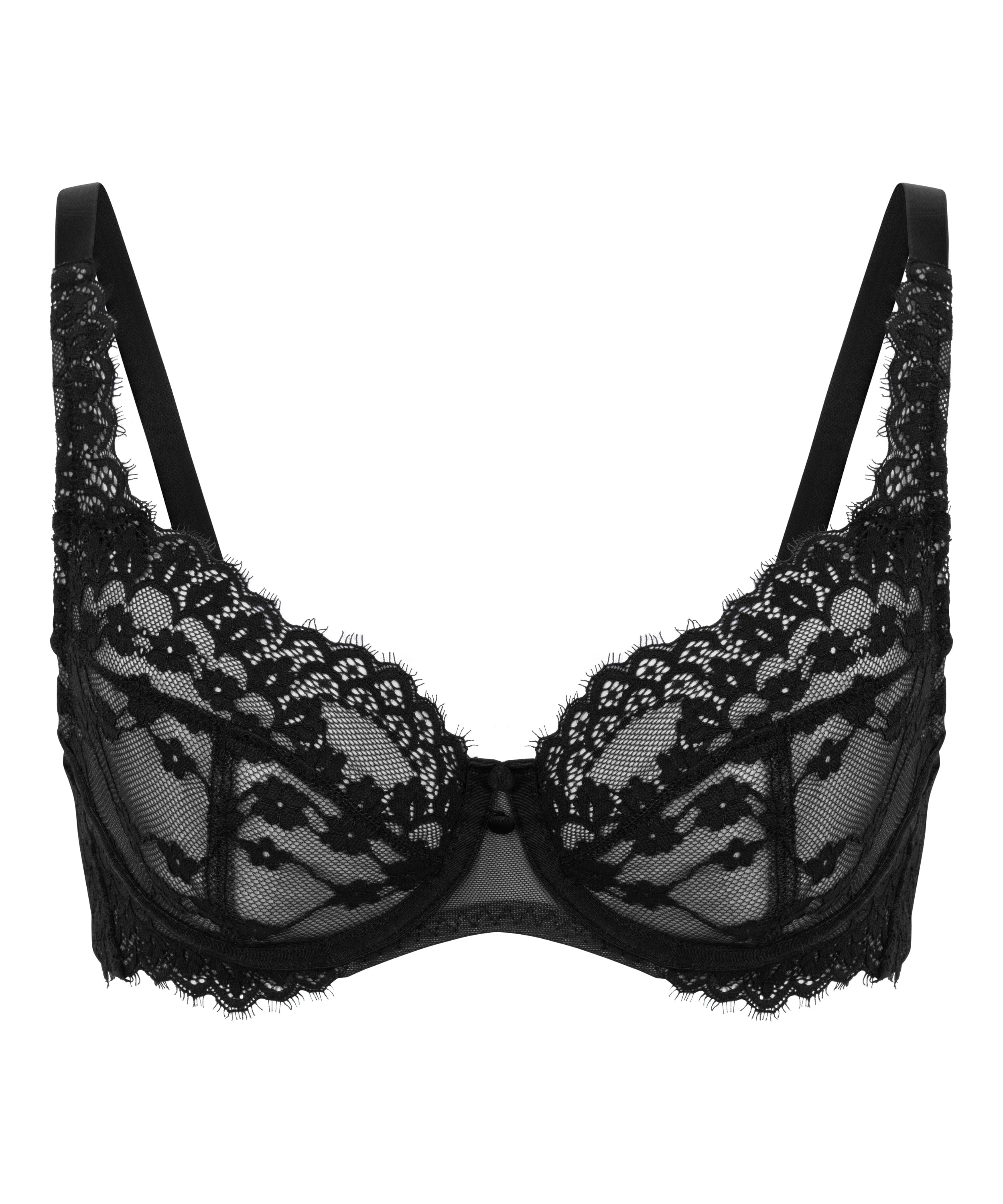 Daisy Non-Padded Underwired Bra, Black, main