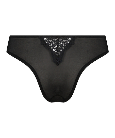 Uma High-Cut Brazilian Knickers, Black