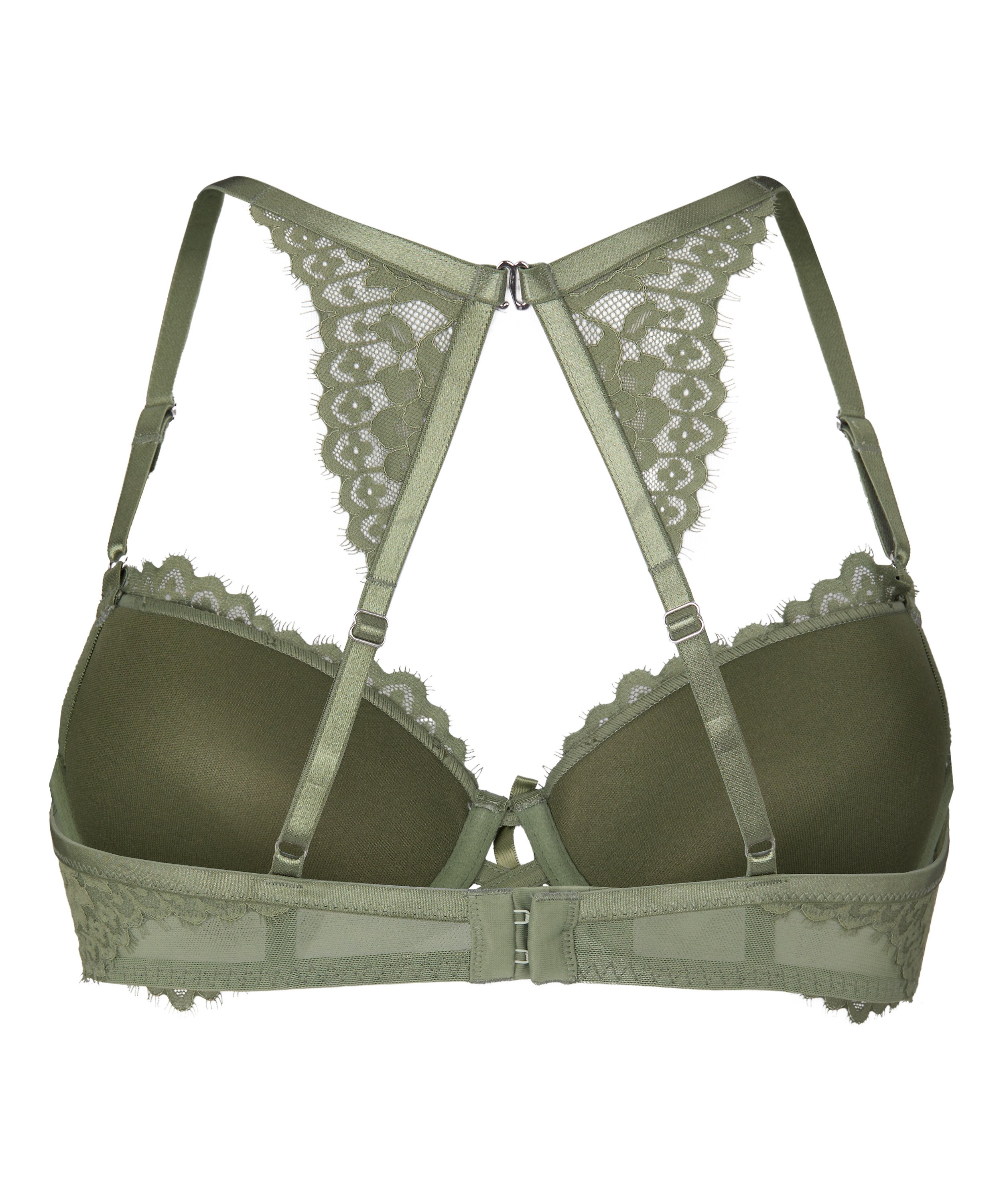 Andrea Padded Non-Wired Bra, Green, main