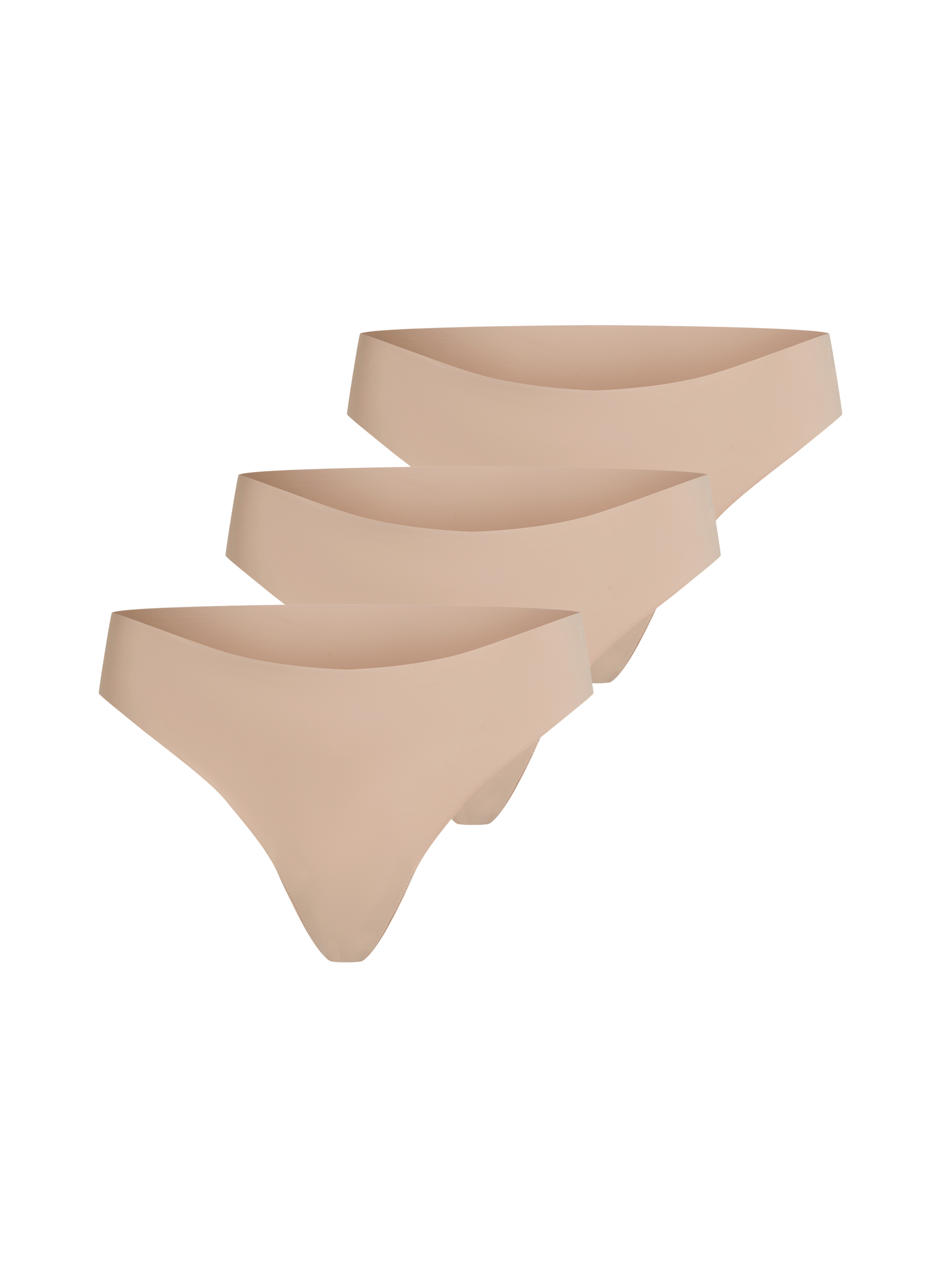 3-pack Invisible Thong, Beige, main