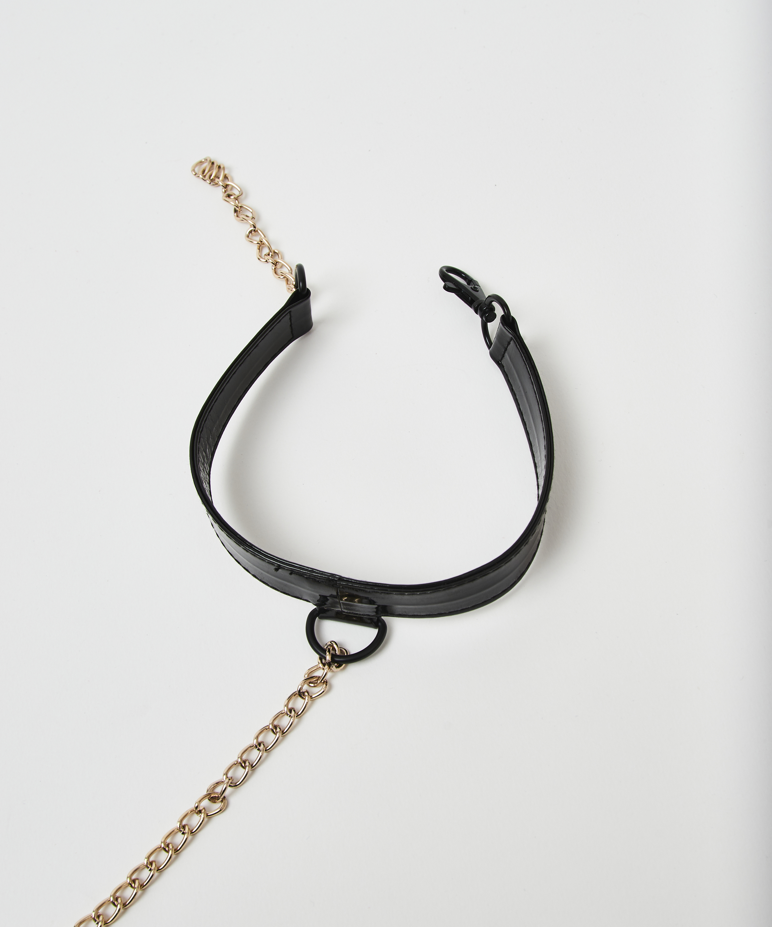 Private Body Harness Choker, Black, main
