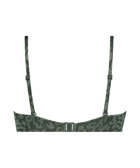 Tonal Leo Padded push-up underwired bikini top Cup A - E, Green