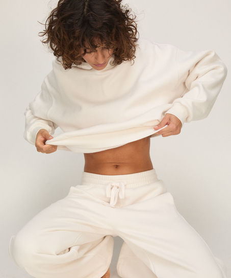 Hoodie Brushed Sweat, White