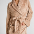 Robe Short Fleece, Beige