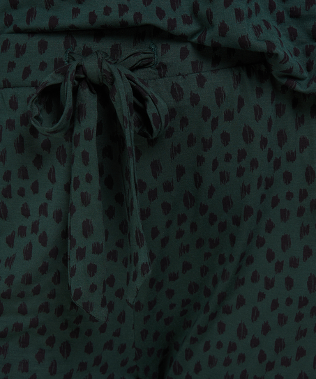 Loose-fitting Pajama Pants, Green