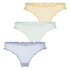 3-Pack Gingham Thong, Yellow