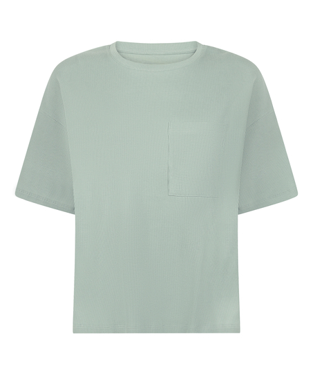 Pyjama Top Waffle, Green
