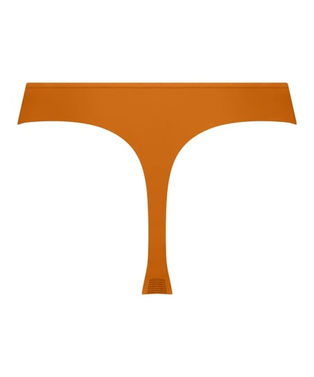 Invisible Stripe Mesh Thong, Orange