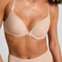 Plunge Padded Underwired Bra, Beige