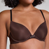 Plunge Padded Underwired Bra, Brown