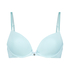 Plunge Padded Underwired Bra, Blue