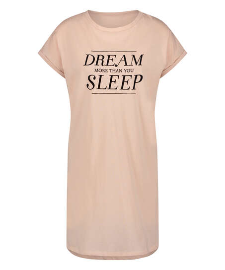 Dream Short-Sleeved Nightshirt, Pink