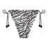 Doha Zebra Cheeky Tanga Bikini Bottoms, White