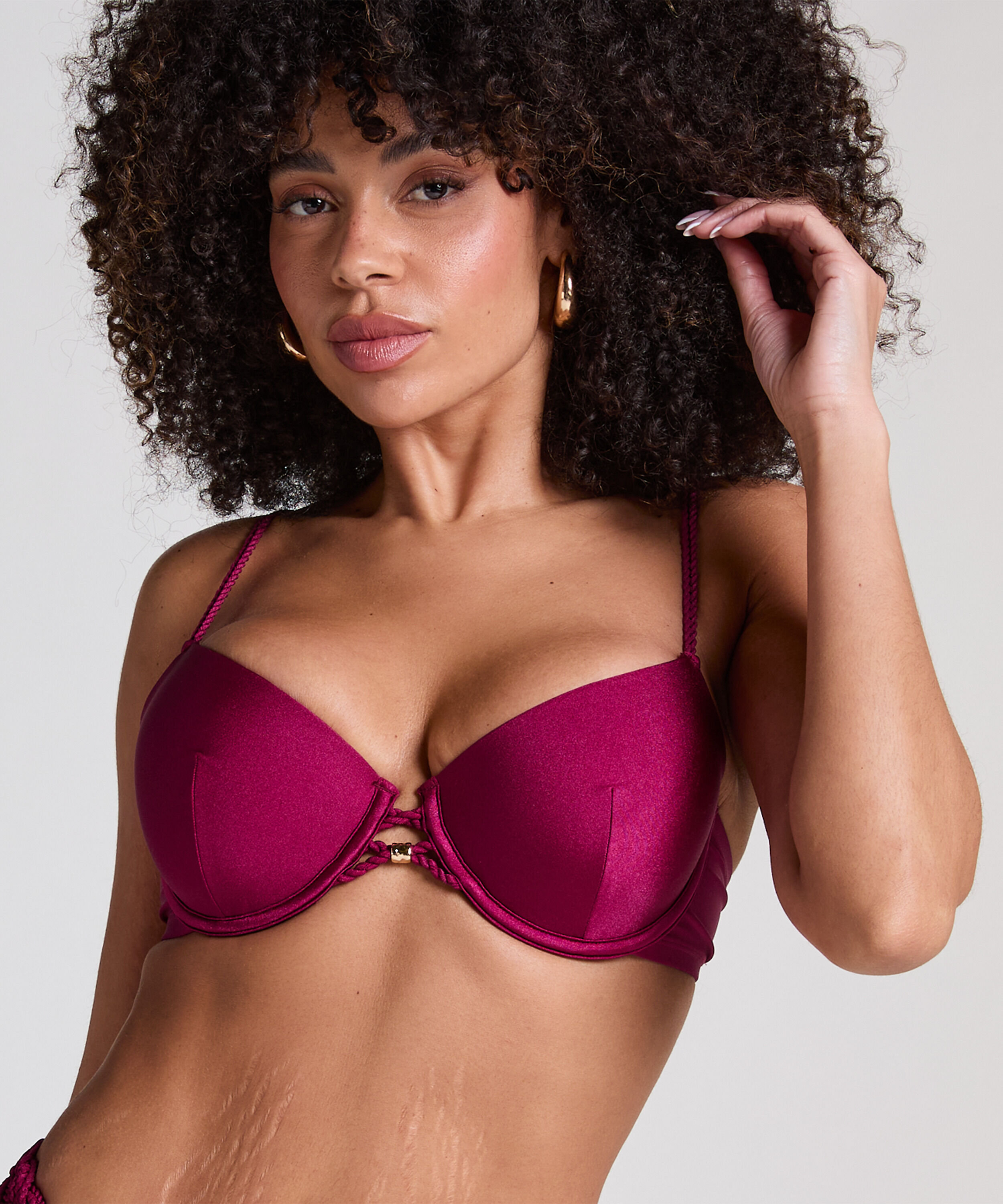 Marrakech Padded Underwired Bikini Top, Red